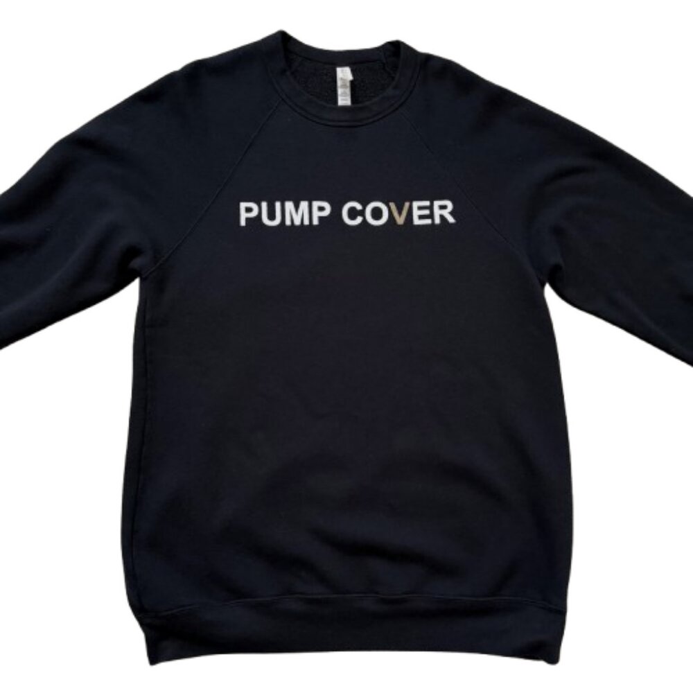 Pump Cover Crew Sweatshirt Bella Canvas Fleece Collection size Large - Picture 2 of 4